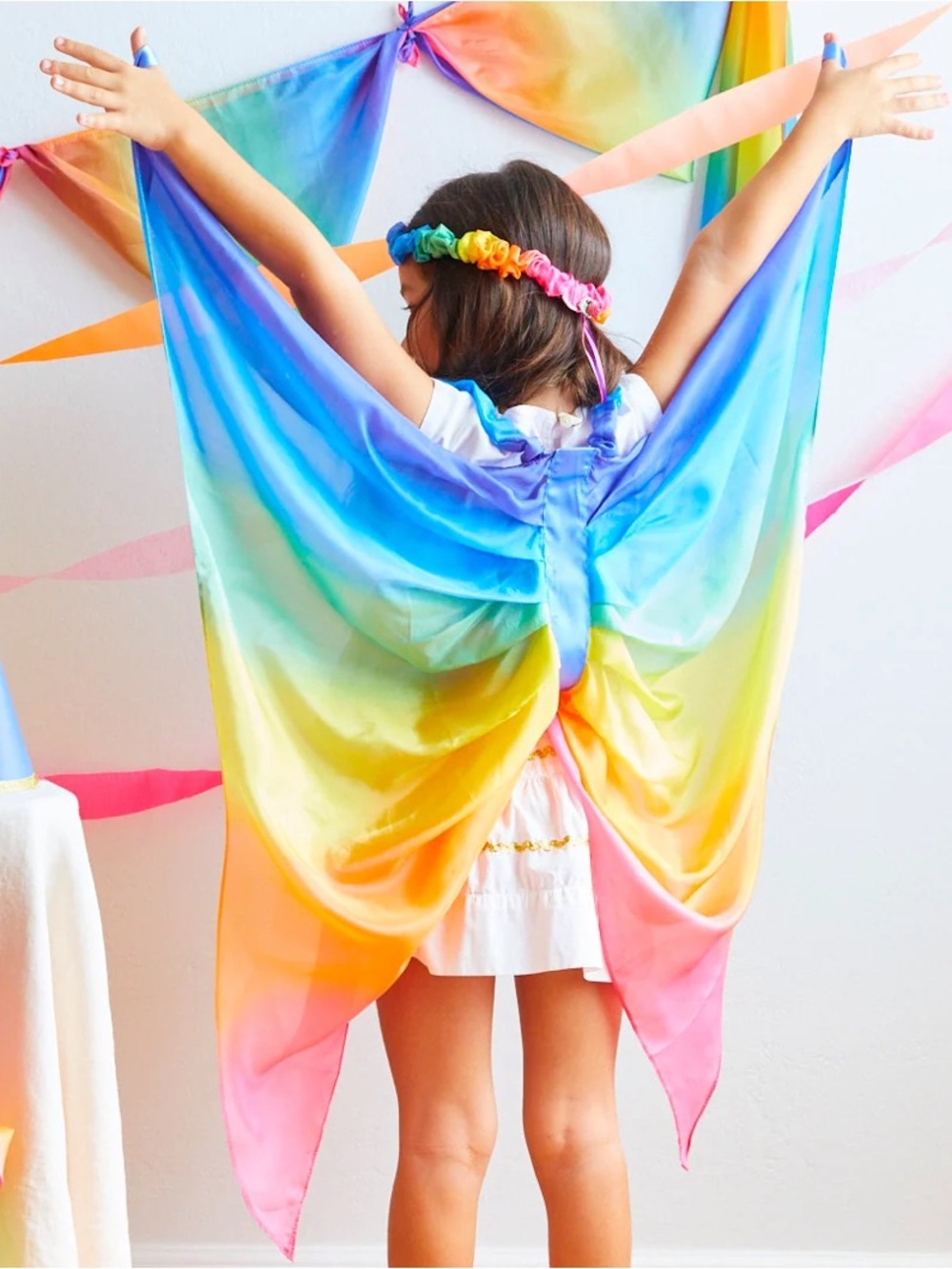 Sarah’s Silks 100% Silk Rainbow Fairy Wings One Size